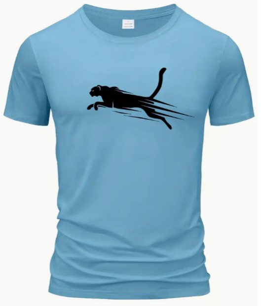 Stylish Leopard Pattern Print Men's Comfy T-shirt