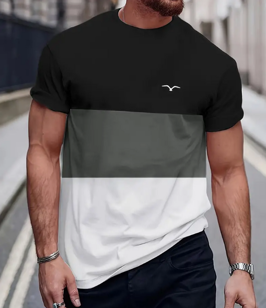 Men's Simple Style Casual Color Block T-Shirt