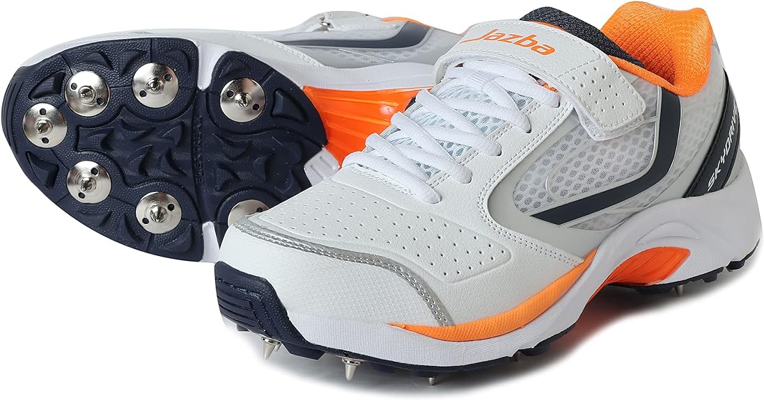 Jazba KD Cricket Shoes with Metal Spikes and Responsive Insole Cushioning System