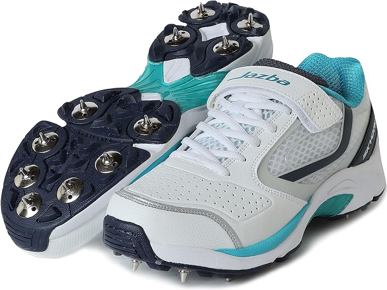 Jazba KD Cricket Shoes with Metal Spikes and Responsive Insole Cushioning System