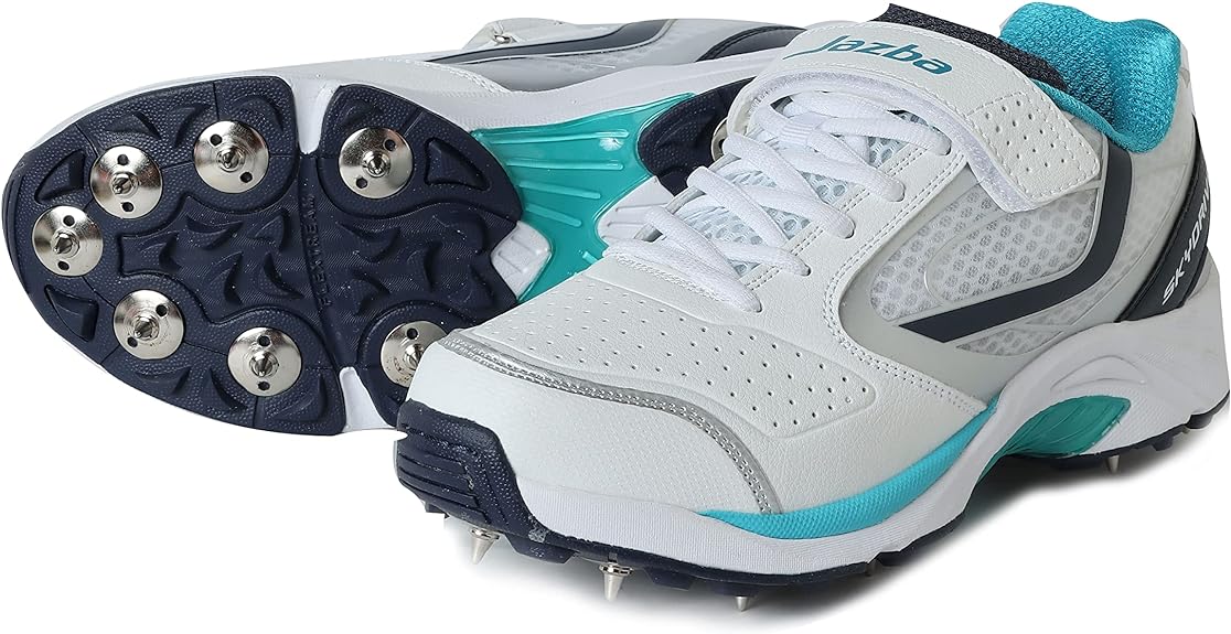 Jazba KD Cricket Shoes with Metal Spikes and Responsive Insole Cushioning System