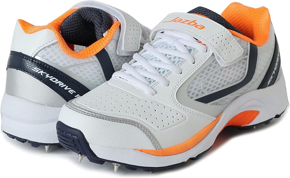 Jazba KD Cricket Shoes with Metal Spikes and Responsive Insole Cushioning System