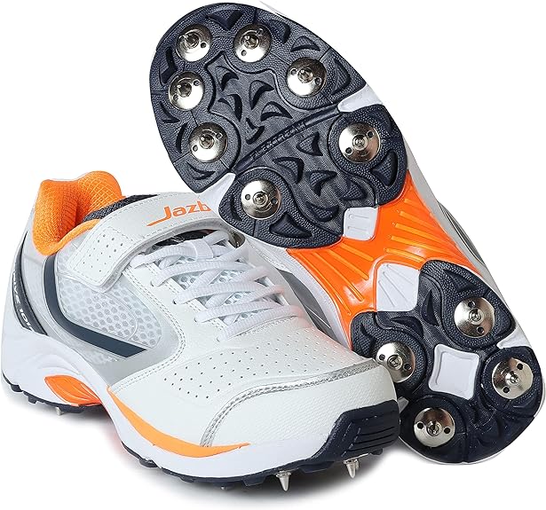 Jazba KD Cricket Shoes with Metal Spikes and Responsive Insole Cushioning System